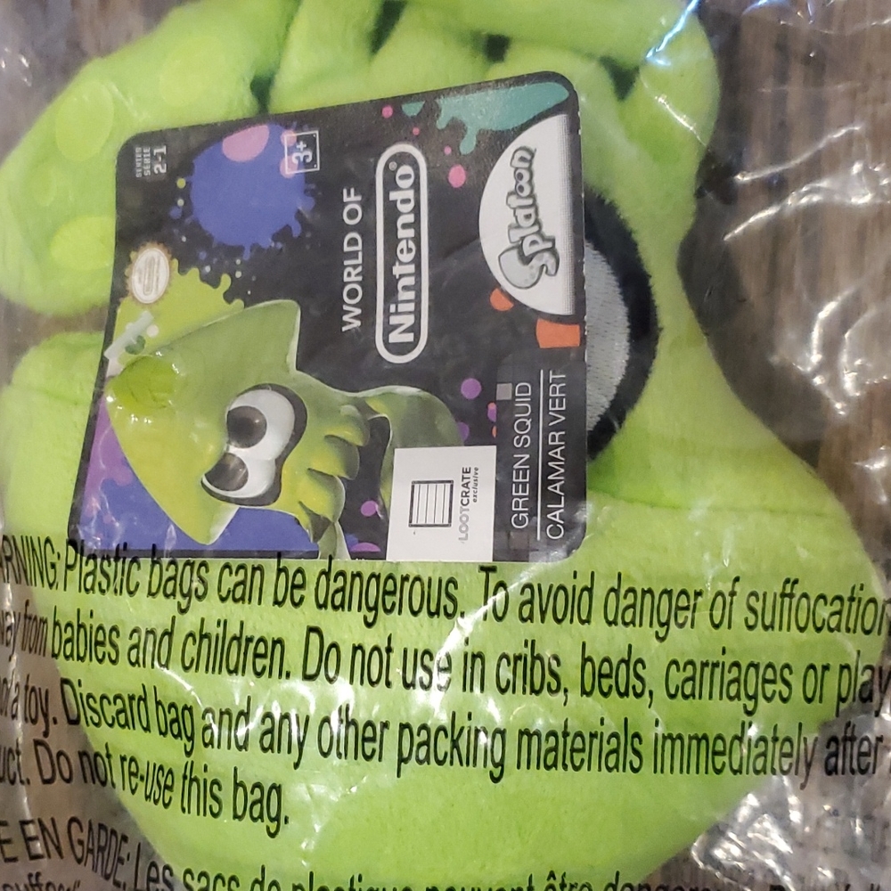 NEW Nintendo Green Squid . Sealed in package